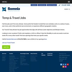 Temp & Travel Jobs - Somnia