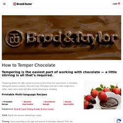 How to Temper Chocolate – Brod & Taylor