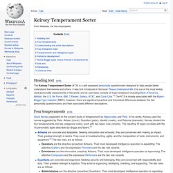 Keirsey Temperament Sorter