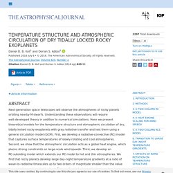 TEMPERATURE STRUCTURE AND ATMOSPHERIC CIRCULATION OF DRY TIDALLY LOCKED ROCKY EXOPLANETS