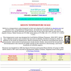 KELVIN TEMPERATURE SCALE - Chemistry Glossary