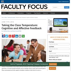 Taking the Class Temperature: Cognitive and Affective Feedback