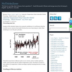 Antarctic Temperature Data Contradict Global Warming…”Much Warmer” 105 Years Ago!