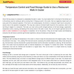 Guide to Use a Restaurant Walk-In Cooler