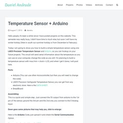 Temperature Sensor + Arduino « DanielAndrade.net