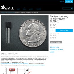 TMP36 - Analog Temperature sensor [TMP36] ID: 165 - $2.00 : Adafruit Industries