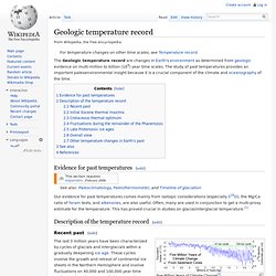 Geologic temperature record