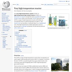 Very high temperature reactor