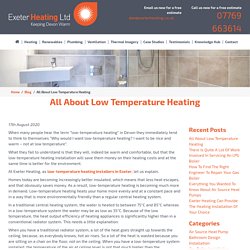 All About Low Temperature Heating