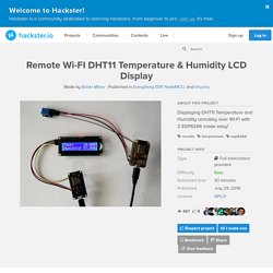 Remote Wi-FI DHT11 Temperature & Humidity LCD Display