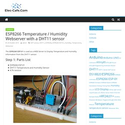 ESP8266 Temperature / Humidity Webserver with a DHT11 sensor