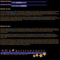 Temperature - Kelvin Scale