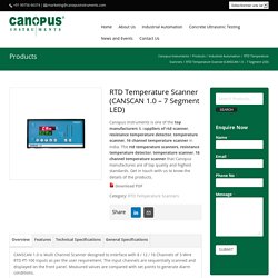 RTD Temperature Scanner, multi channel temperature scanner Manufacturer in India