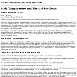 Body Temperature and Thyroid Problems