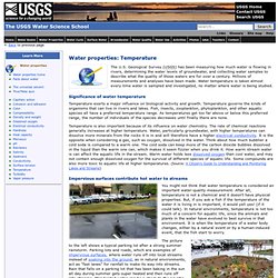 Temperature - Water Properties, USGS Water Science School