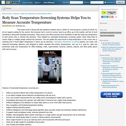 Buy Automated Temperature Screening Systems