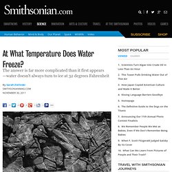At What Temperature Does Water Freeze?