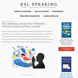Teach Advanced ESL Conversation Classes