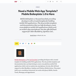 Need a Mobile Web App Template? Mobile Boilerplate 1.0 is Here