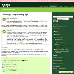The Django template language