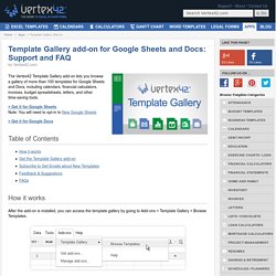 Template Gallery Add-on for Google Sheets and Docs