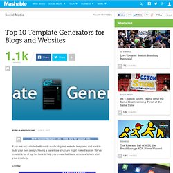 Top 10 Template Generators for Blogs and Websites
