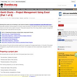 Free Excel Gantt Chart Template and Tutorial - Project Management Using Excel [Part 1 of 6]