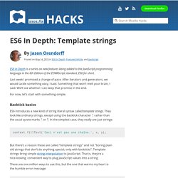 ES6 In Depth: Template strings