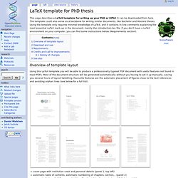 LaTeX template for PhD thesis