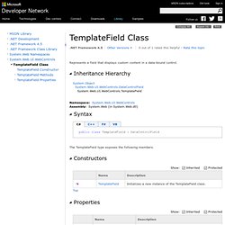 TemplateField Class (System.Web.UI.WebControls)