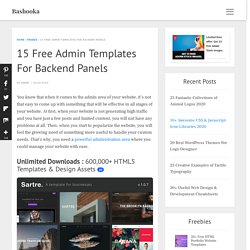 12 Free Admin Templates 2013 For Backend Panels