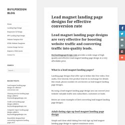 Lead magnet landing page design templates for your marketing