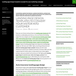 landing page design templates to convert your visitor into customer