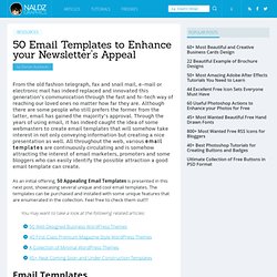 50 Email Templates to Enhance your Newsletter’s Appeal