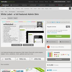 White Label - a full featured Admin Skin