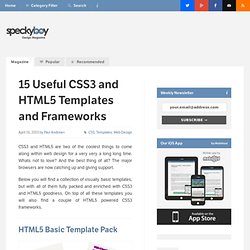 15 CSS3 et HTML5 modèles et des cadres utiles