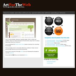 Free templates, graphics, web design articles and more.