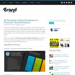 10 Amazing vCard Templates to Promote Yourself Online