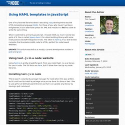 Using HAML templates in JavaScript
