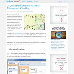 15 Useful Excel Templates for Project Management & Tracking