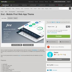 first - Mobile First Web App Theme