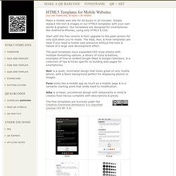 HTML5 Templates for Mobile Websites Fone Noir Alba
