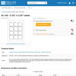 Download Label Templates - OL1102 - 2.125" x 2.125" Labels - Microsoft Word Template - OnlineLabels.com