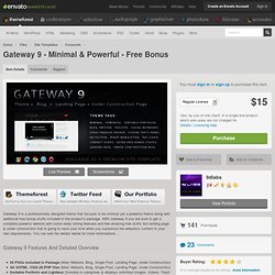 Gateway 9 - Minimal & Powerful - Free Bonus