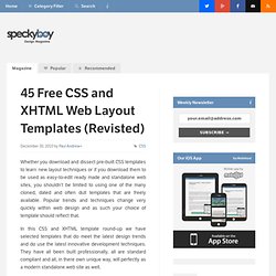 45 Free CSS and XHTML Web Layout Templates (Revisted)