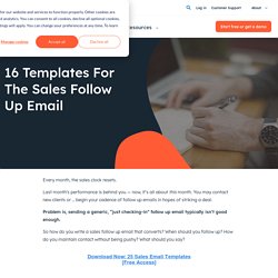 16 Templates For The Sales Follow Up Email