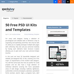 50 Free PSD UI Kits and Templates for Web Designers