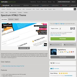Site Templates - Spectrum HTML5 Theme