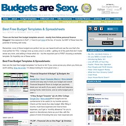 Best Free Budget Templates, Spreadsheets, & Budgeting Software