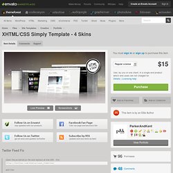 XHTML/CSS Simply Template - 4 Skins